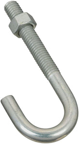 BOLT J-HOOK 3/8X3-3/4IN ZINC